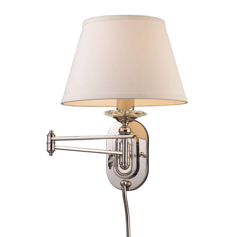 Elk Lighting Swing arm 1-Light Sconce in Polished Nickel