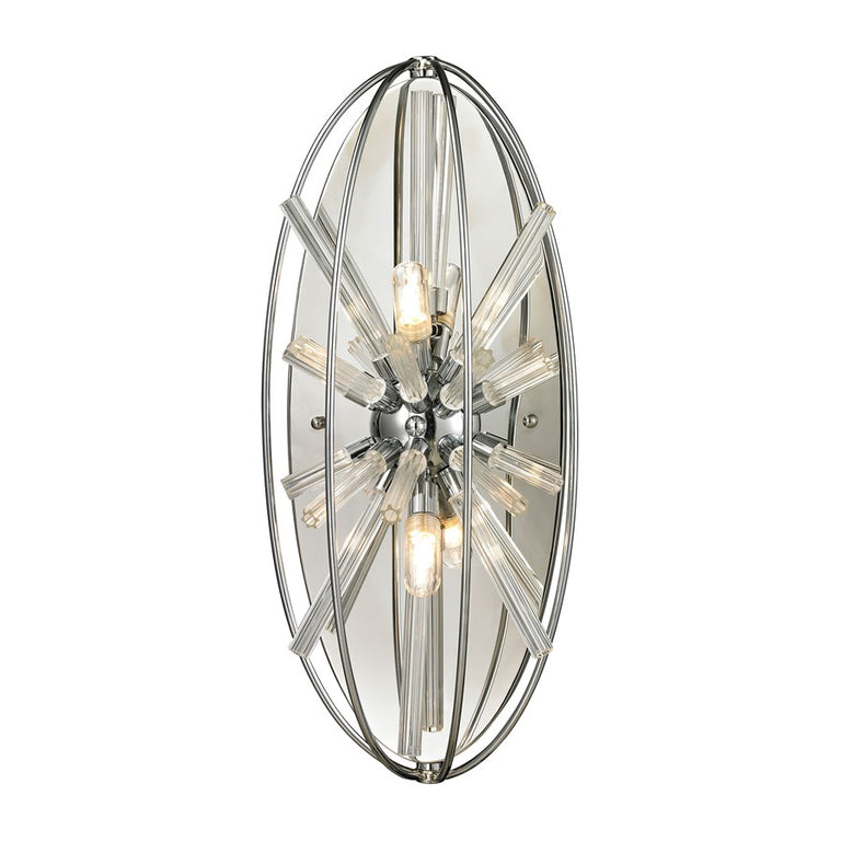 Elk Lighting Twilight Collection 2 Light Sconce in Polished Chrome