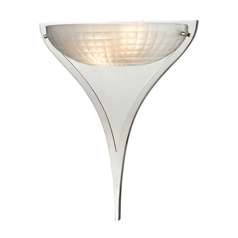 ELK Lighting Sculptive 2 Light Sconce, Polished Chrome
