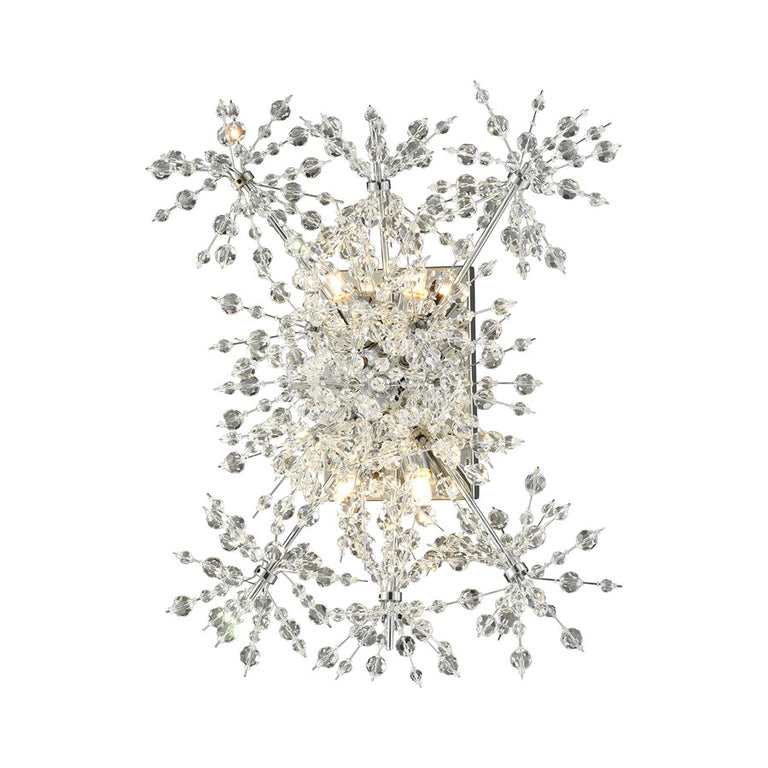 ELK Snowburst 4 Light Wall Sconce in Polished Chrome