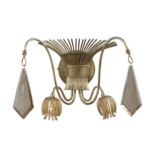 Elk Lighting Nimbus Sconce in An Antique Silver Leaf Finish