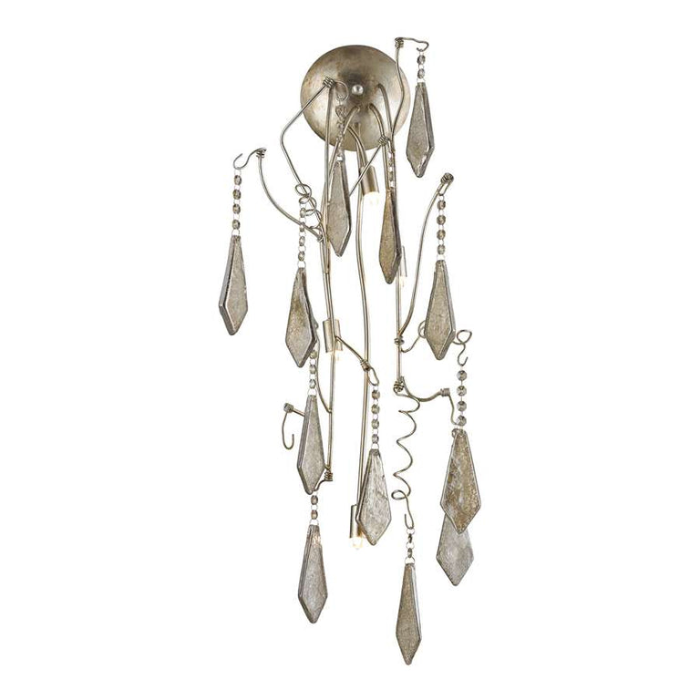 Elk Lighting Nimbus Sconce in An Antique Silver Leaf Finish