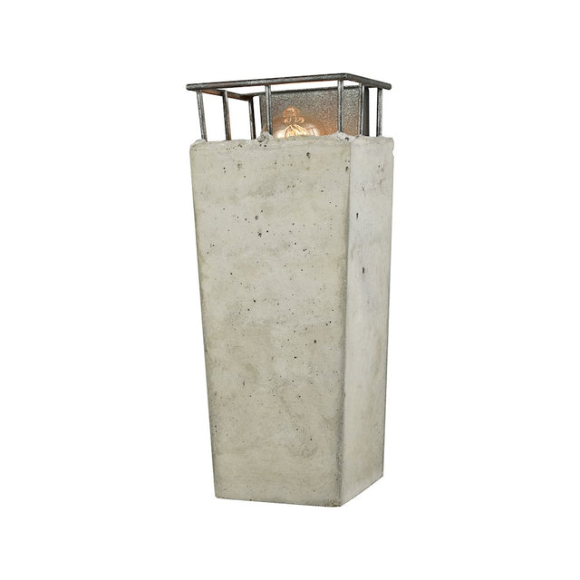 ELK Lighting Brocca 1 Lt Wall Sconce, Silverdust Iron, Concrete Shade
