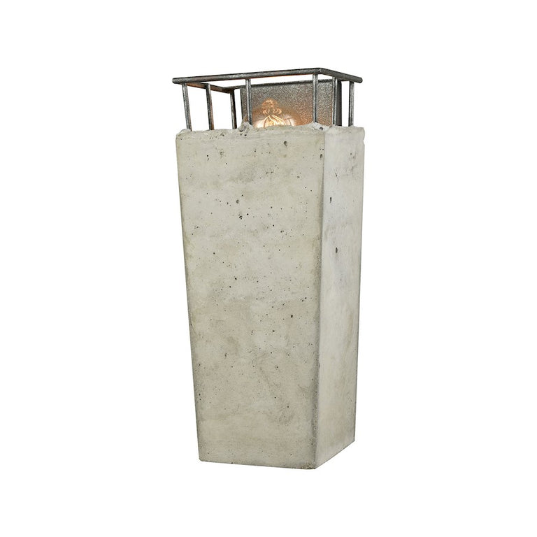 ELK Lighting Brocca 1 Lt Wall Sconce, Silverdust Iron, Concrete Shade