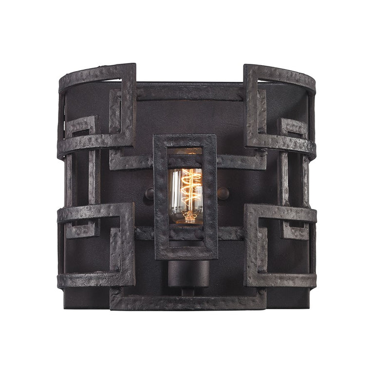 ELK Garriston 1 Light Wall Sconce in Clay Iron
