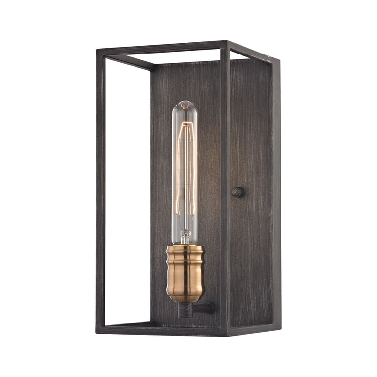 ELK Nadra 1 Light Wall Sconce in Brushed Gray and Polished Gold