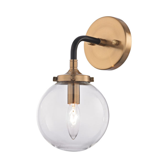 ELK Boudreaux 1 Light Wall Sconce in Matte Black and Antique Gold