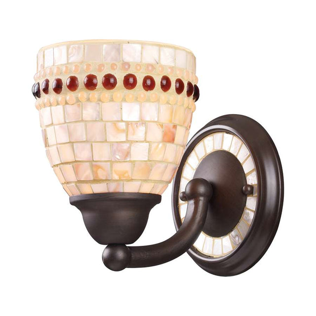 Elk Lighting Roxana 1-Light Sconce in Aged Bronze