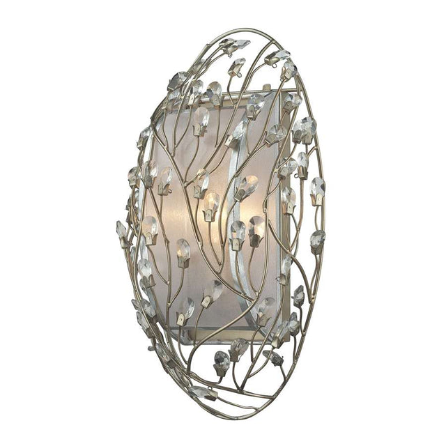 Elk Lighting Winter Forest 1 Light Sconce in Aged Silver
