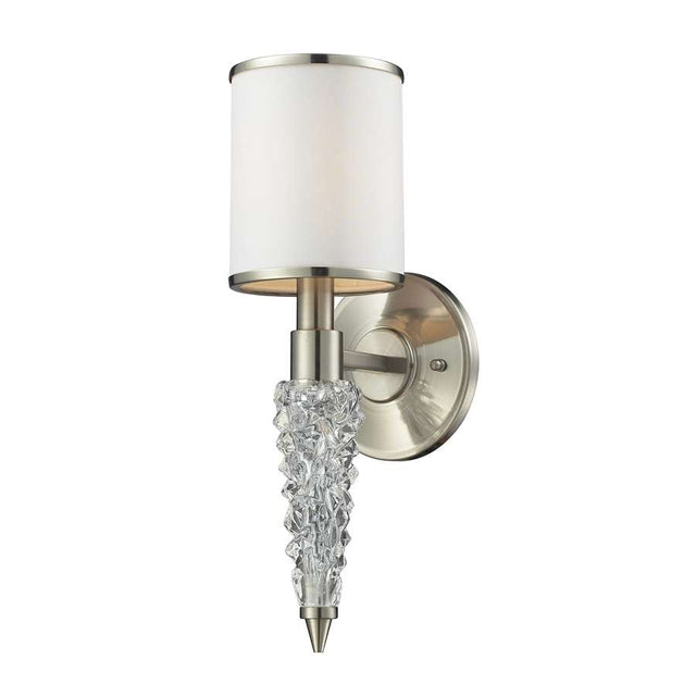 Elk Lighting Zanzabar 1- Light Wall Sconce in Satin Nickel
