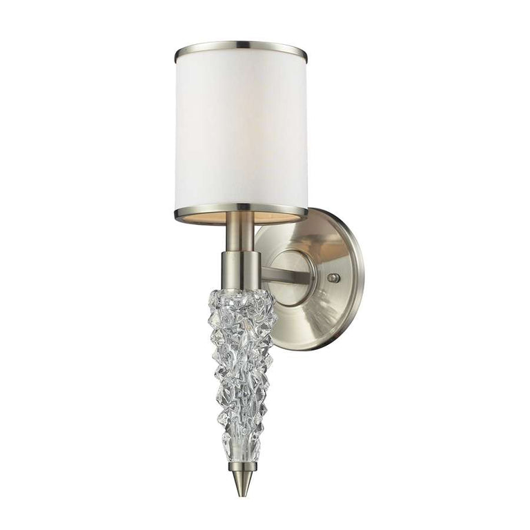 Elk Lighting Zanzabar 1- Light Wall Sconce in Satin Nickel