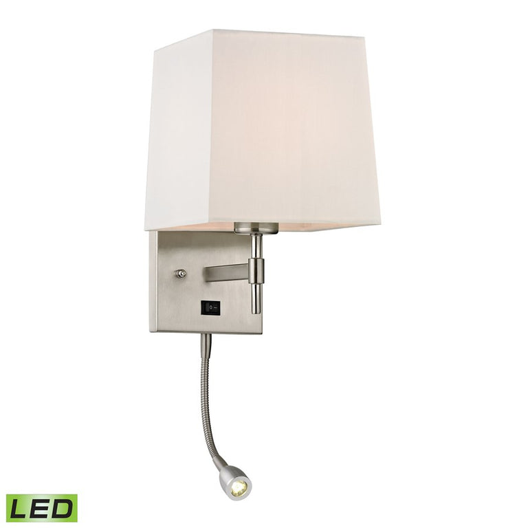 Elk Lighting Derringer Collection 2 Light Sconce in Brushed Nickel