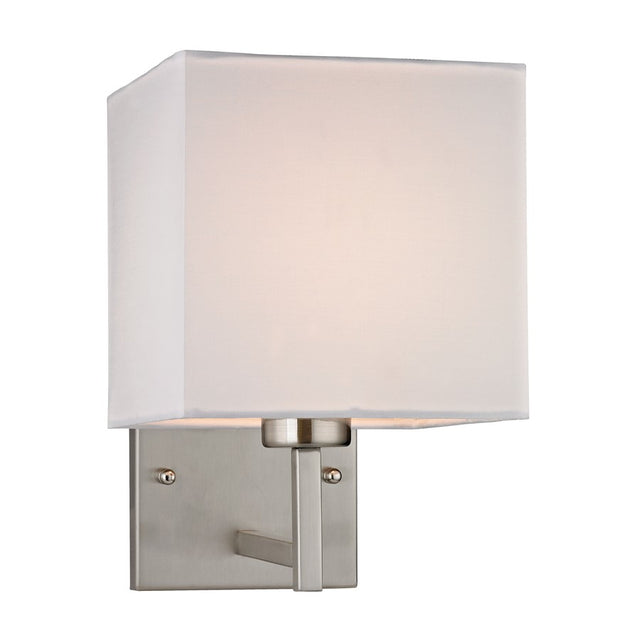 Elk Lighting Davis Collection 1 Light Sconce in Brushed Nickel