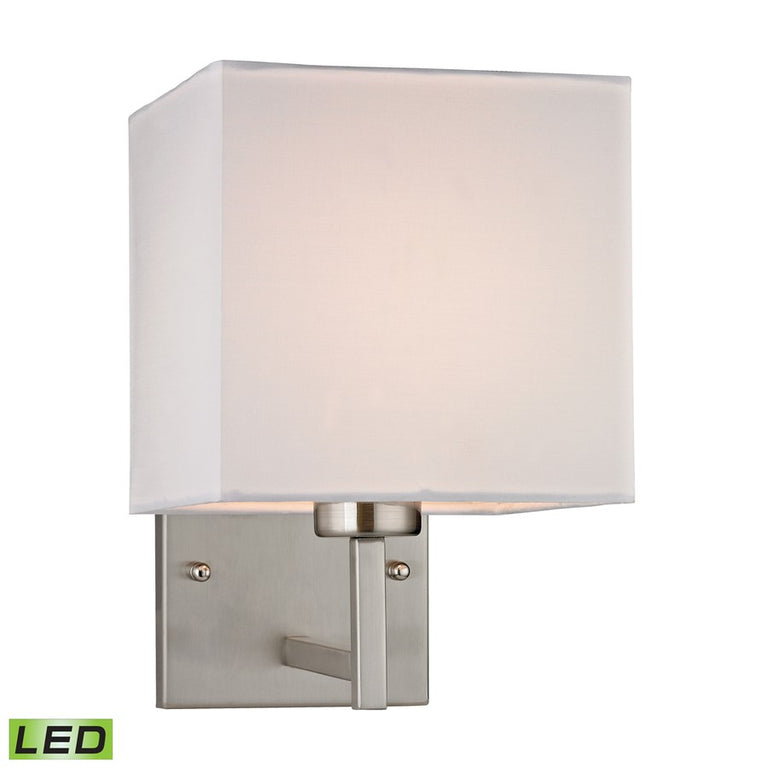 Elk Lighting Davis Collection 1 Light Sconce in Brushed Nickel