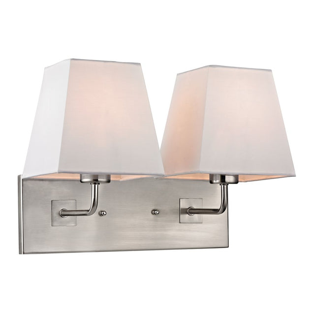 Elk Lighting Beverly Collection 2 Light Sconce in Brushed Nickel