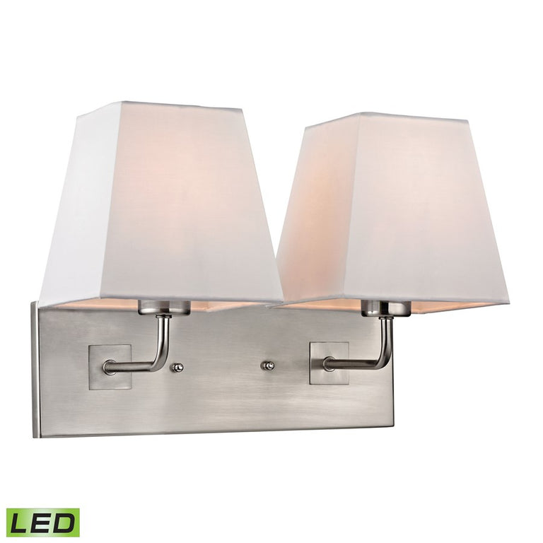 Elk Lighting Beverly Collection 2 Light Sconce in Brushed Nickel