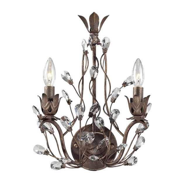 Elk Lighting Sagemore Collection 2 Light Sconce in Bronze Rust