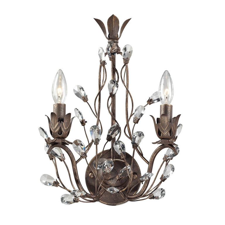 Elk Lighting Sagemore Collection 2 Light Sconce in Bronze Rust