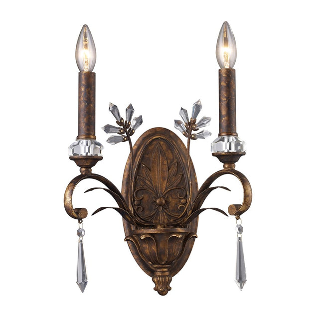 Elk Lighting Emilion 2 Light Sconce in Burnt Bronze