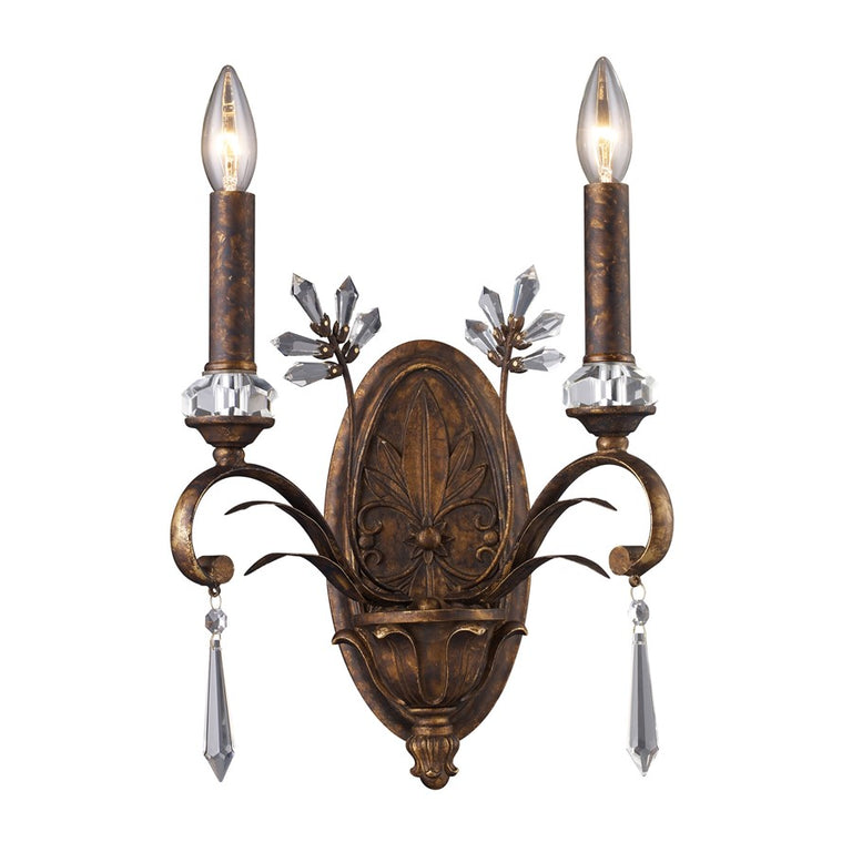 Elk Lighting Emilion 2 Light Sconce in Burnt Bronze