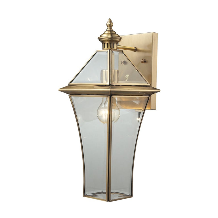 ELK Lighting Riverdale 1 Light Outdoor Sconce, Brushed Brass