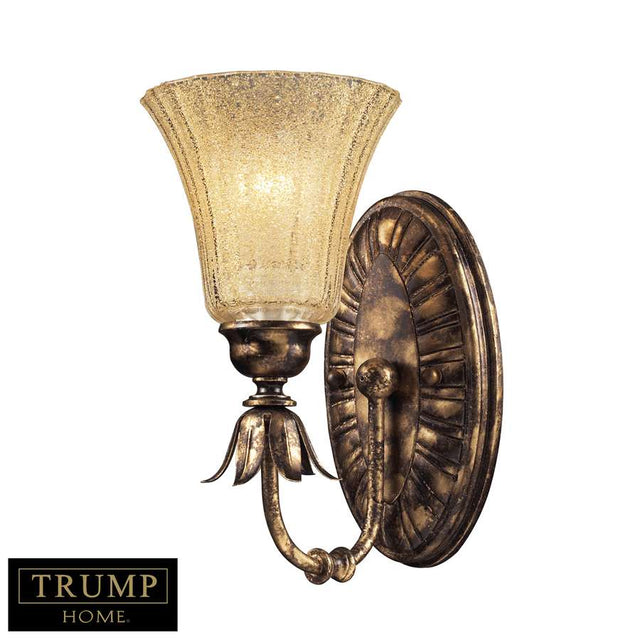 Elk Lighting Bedminster 1 Light Wall Sconce in Burnt Gold Leaf Finish