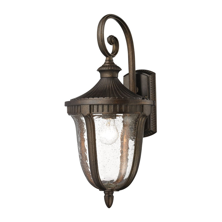 Elk Lighting Worthington 1- Light Outdoor Sconce in Weathered Rust