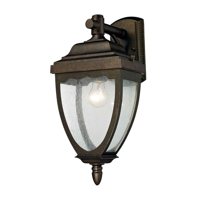 Elk Lighting Brantley Place 1- Light Outdoor Sconce in Weathered Rust