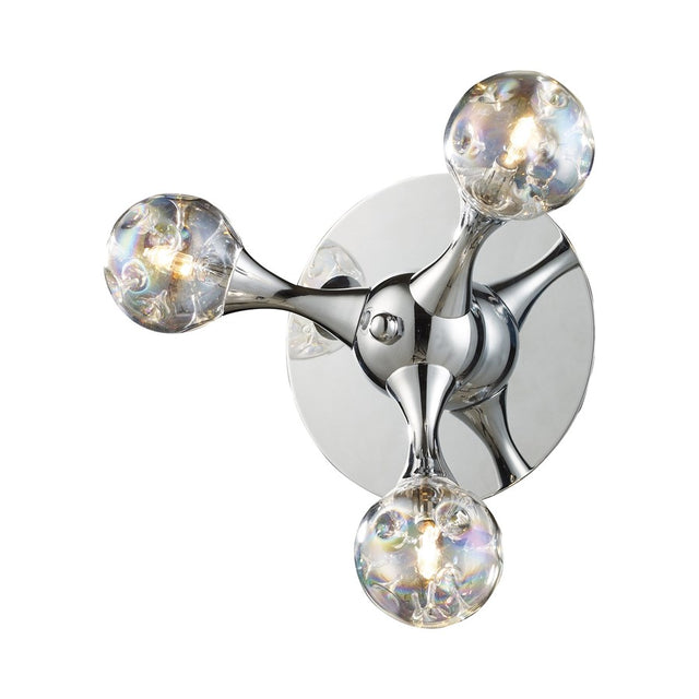 Elk Lighting Molecular Collection 3-Light Sconce, Chrome