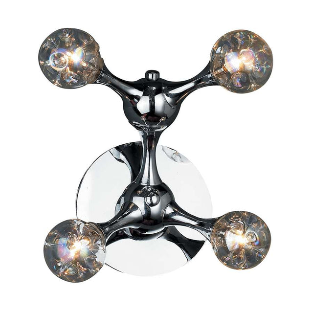 Elk Lighting Molecular Collection 4-Light Sconce Chrome Rainbow Glass