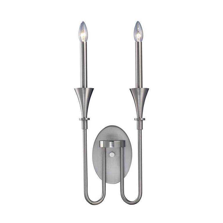 Elk Lighting Porter 2-Light Sconce in Satin Nickel