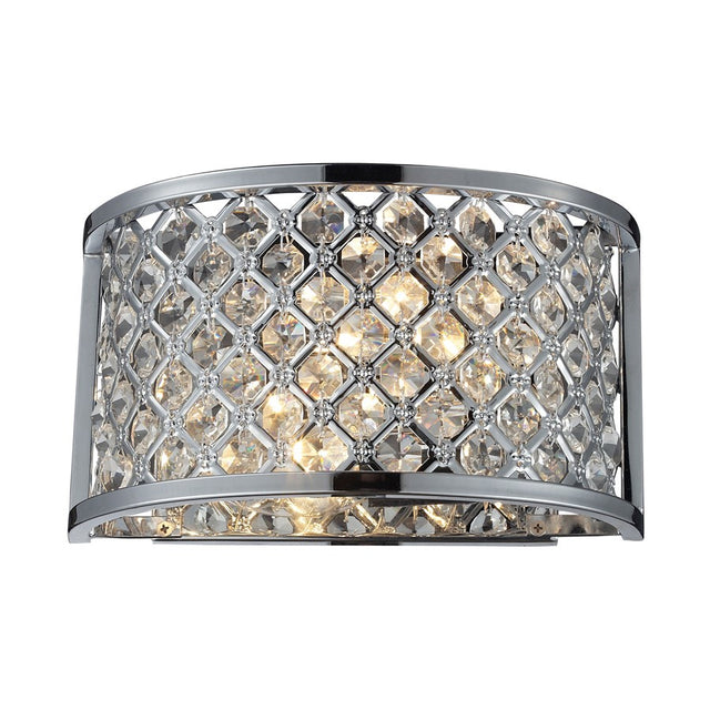 Elk Lighting Genevieve 2- Light Wall Sconce in Polished Chrome