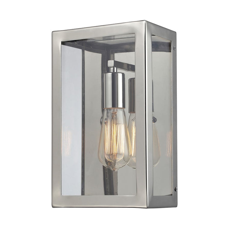 Elk Lighting Parameters Nickel 1-Light Wall Sconce in Polished Chrome