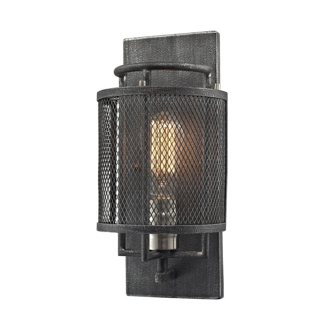ELK Lighting Slatington 1 Light Sconce, Silvered Graphite/Brushed Nickel