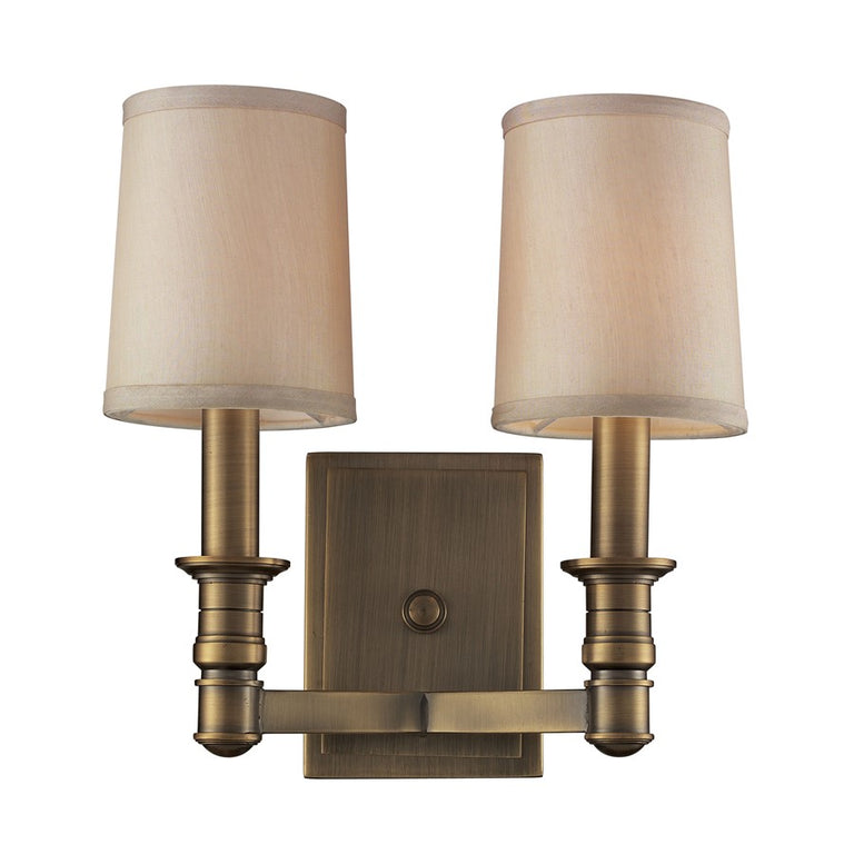Elk Lighting Baxter 1- Light Wall Sconce in Brushed Antique Brass