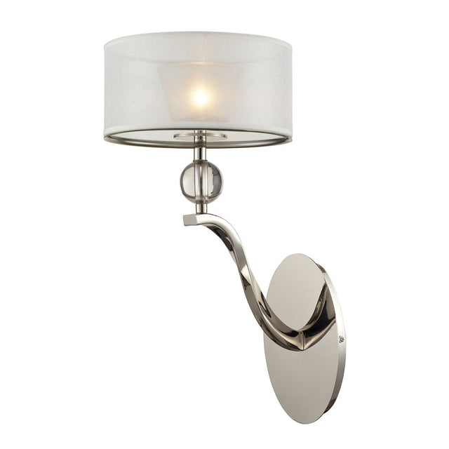 Elk Lighting Corisande 1 Light Sconce in Polished Nickel