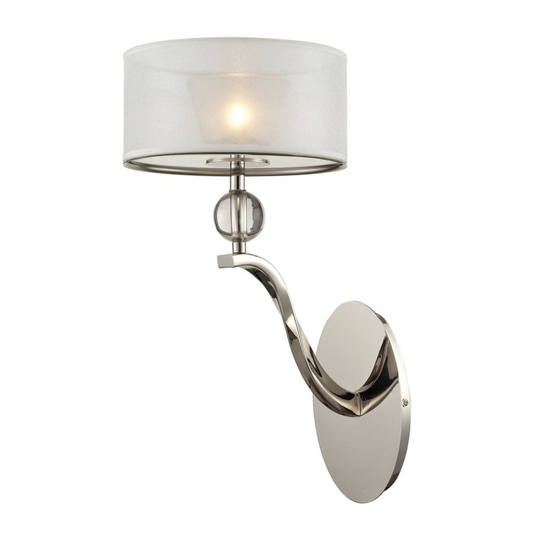 Elk Lighting Corisande 1 Light Sconce in Polished Nickel