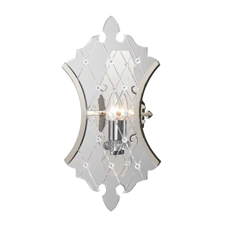 Elk Lighting Radelle Collection 1 Light Sconce in Polished Nickel