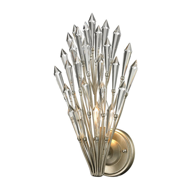 Elk Lighting Viva Collection 1 Light Sconce in Aged Silver