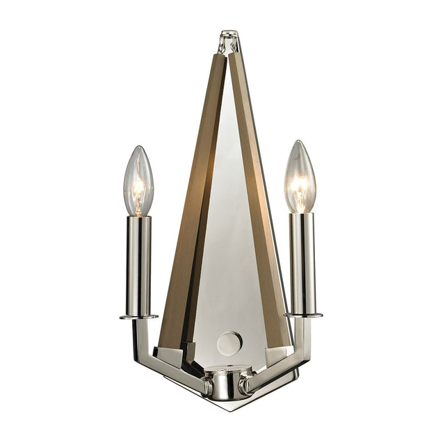 Elk Lighting Madera Collection 2 Light Sconce in Polished Nickel