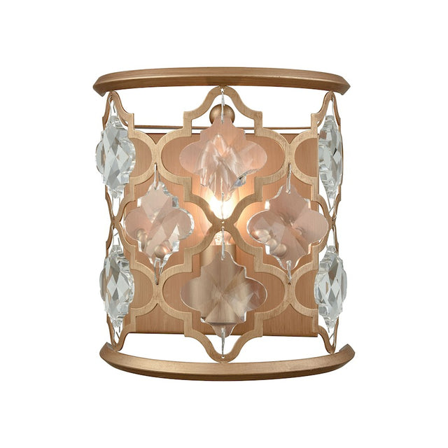 ELK Lighting Armand Wall Sconce, Matte Gold w/Clear Crystal