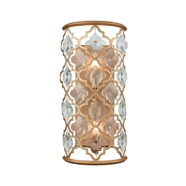 ELK Lighting Armand Wall Sconce, Matte Gold w/Clear Crystal