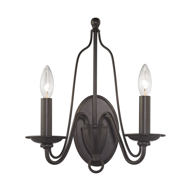 ELK Monroe 2 Light Wall Sconce in Oil Rubbed Bronze