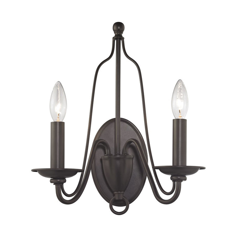 ELK Monroe 2 Light Wall Sconce in Oil Rubbed Bronze