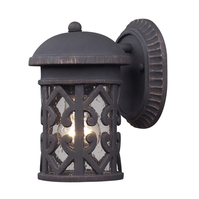 Elk Lighting Tuscany Coast Outdoor Sconce, Weathered Charcoal