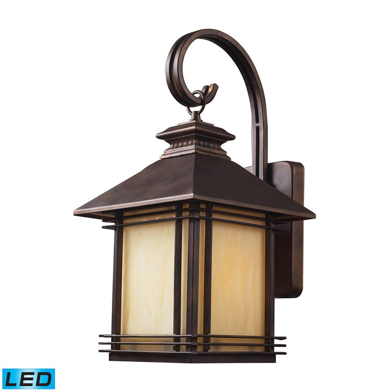Elk Lighting LED 1 Light Outdoor Wall Sconce in Hazelnut Bronze