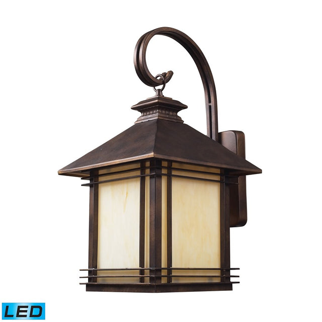 Elk Lighting LED 1 Light Outdoor Wall Sconce in Hazelnut Bronze