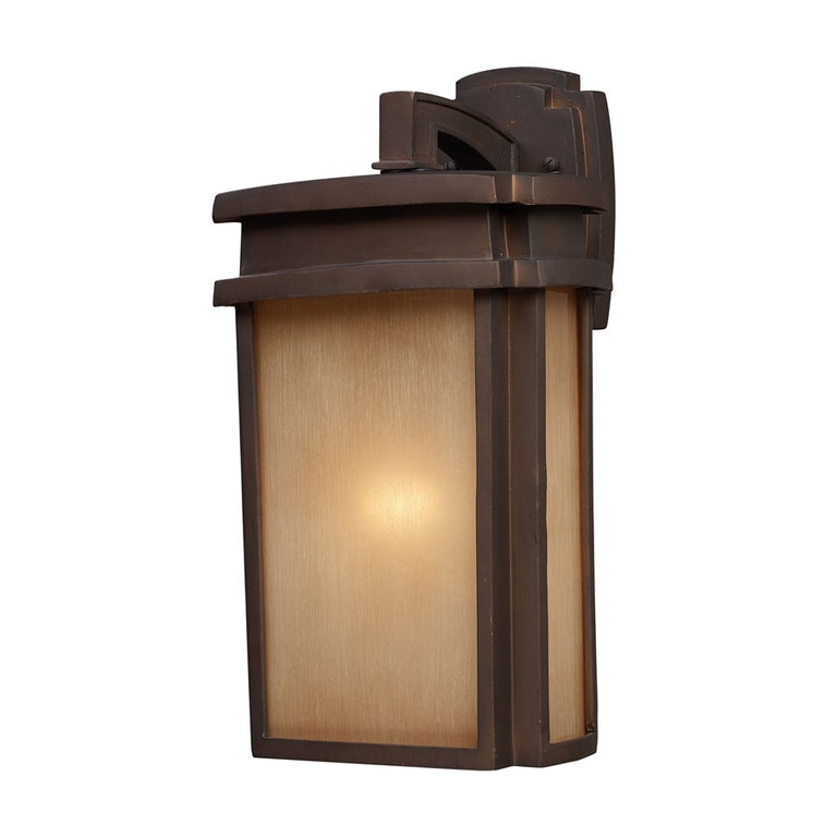 Elk Lighting Sedona 1 Light Outdoor Sconce in Clay Bronze