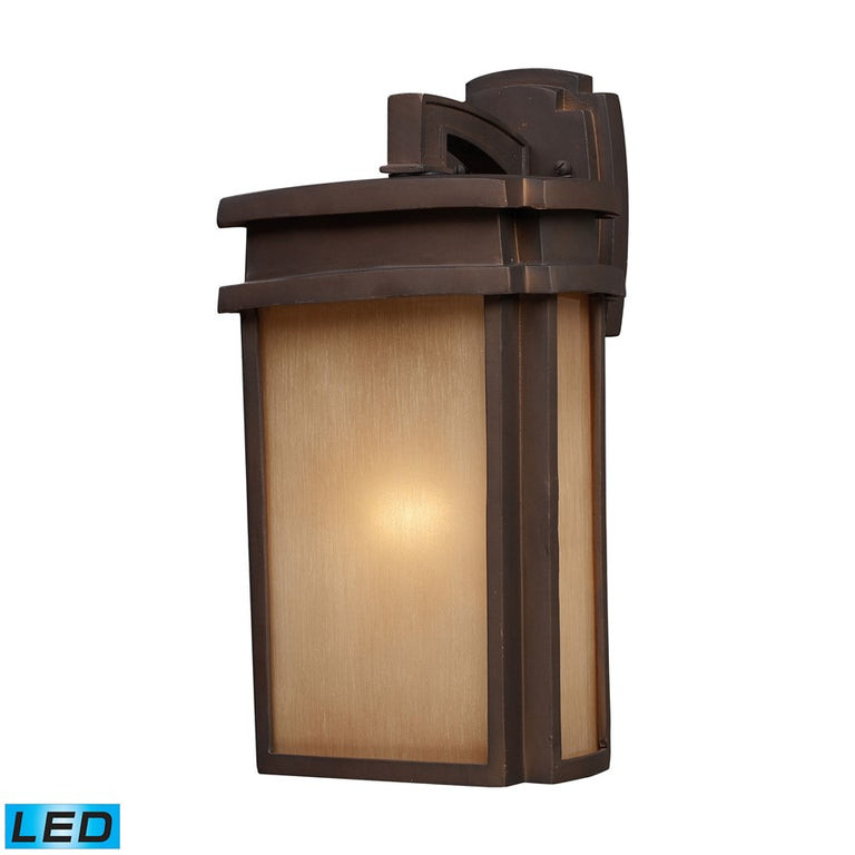 Elk Lighting 1 Light LED Outdoor Sconce in Clay Bronze