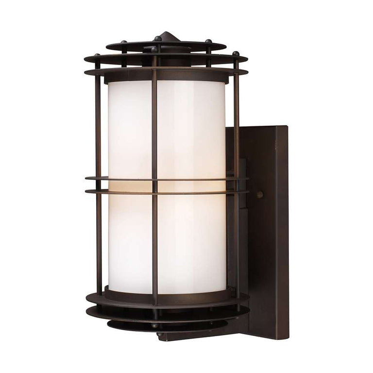 Elk Lighting Burbank 1 Light Outdoor Sconce in Clay Bronze